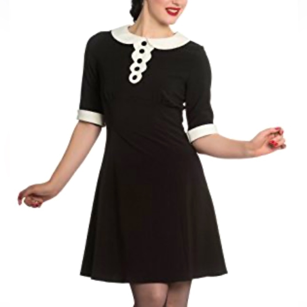 Hell Bunny 🖤 Magpie 60’s Mini Dress 🖤 XL